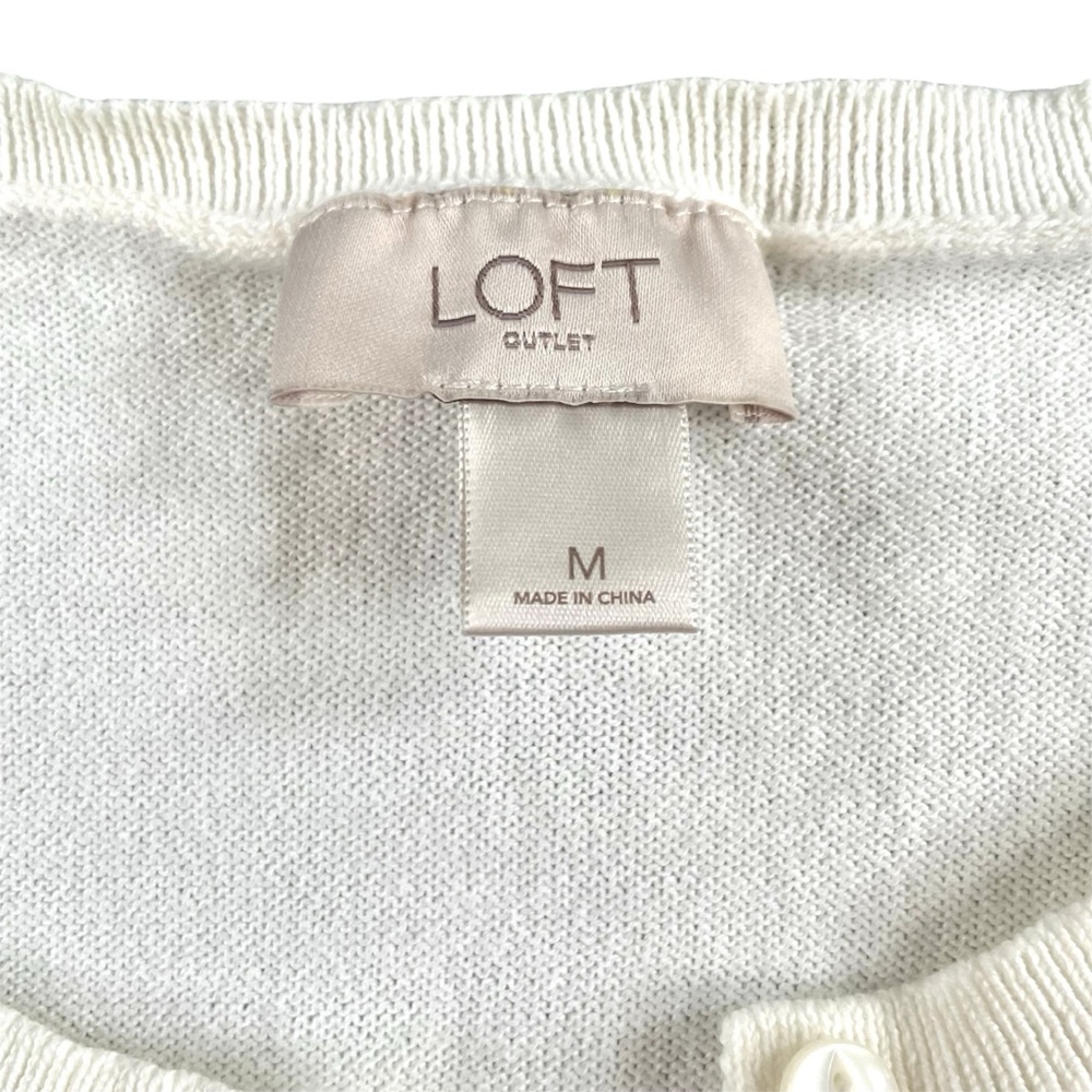 Loft Women’s White Cardigan - Picture 7 of 8